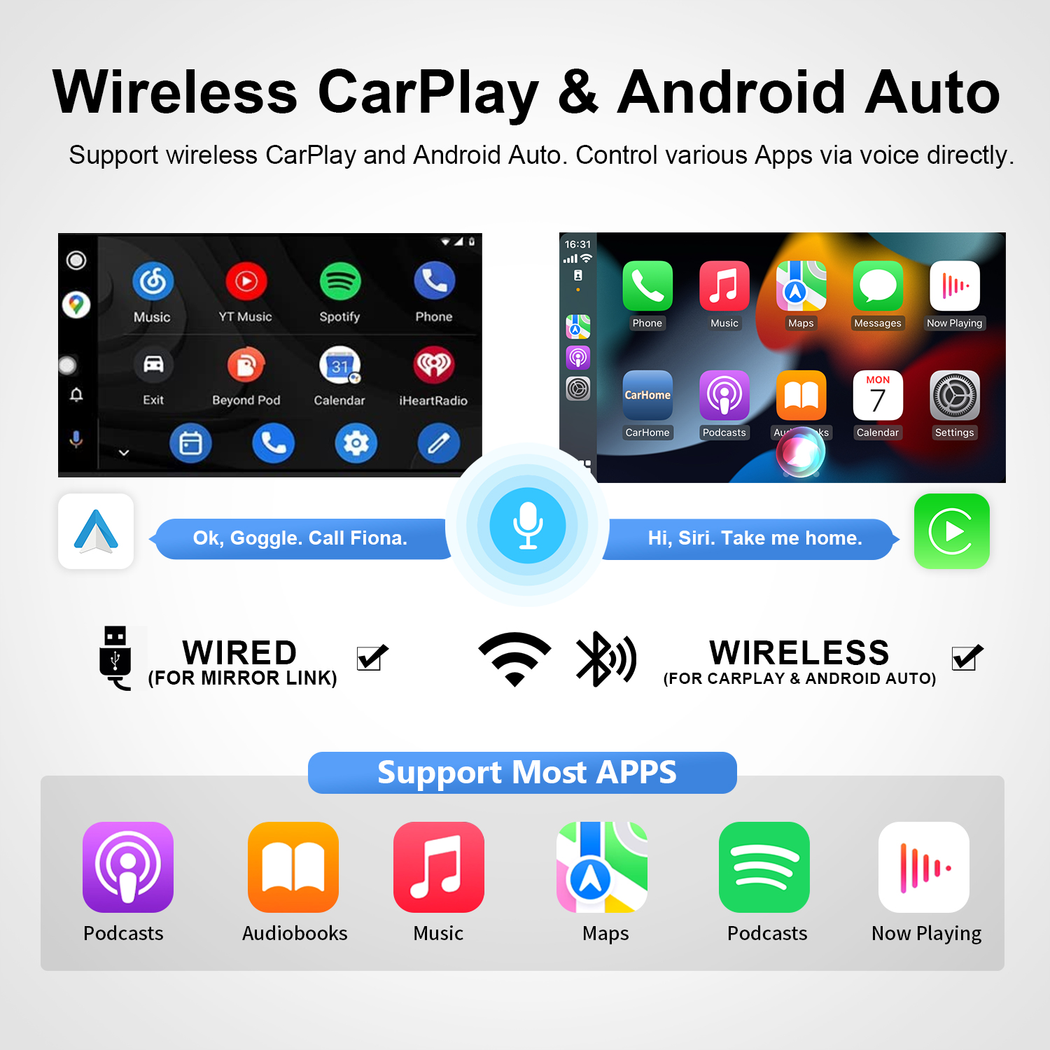 wireless carplay & android auto