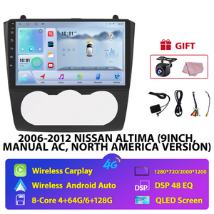 NUNOO NISSAN ALTIMA （MANUAL AC）Wireless Mirror Link Android Car Stereo