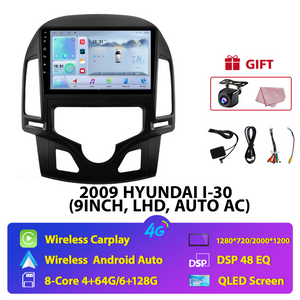NUNOO 2009 HYUNDAI I-30 (9INCH, LHD, AUTO AC) Wireless Bluetooth Android Car Player