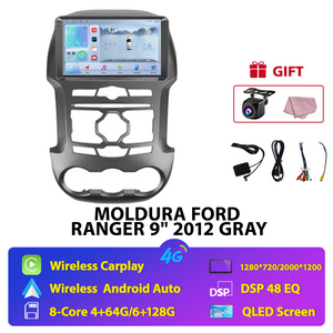 NUNOO FORD MOLDURA RANGER 2012 GRAY Wireless GPS Touch Screen Car Android Radio
