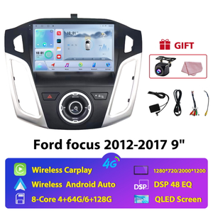 NUINOO FORD 2012-2017 FOCUS (9INCH, Real Buttons Silver) Car Stereo with Gps And Reversing Camera