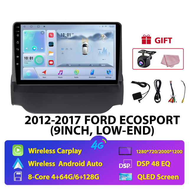 NUINOO FORD 2012-2017 ECOSPORT(9INCH, LOW-END) Car Stereo with Navigation